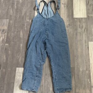 Blue Denim Overalls - loose